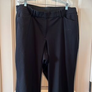 LANE Bryant stretch waist black wide leg dress pants staple classic size 22L